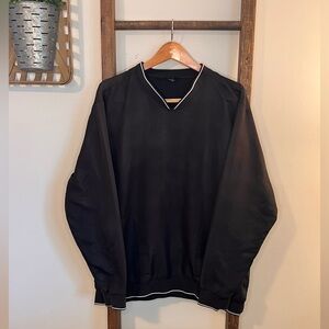 Walter Hagen Black V-Neck Windbreaker